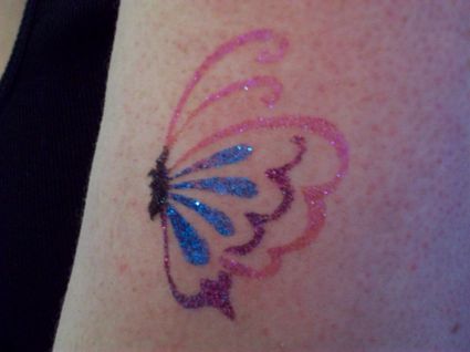 Glitter Butterfly Tattoos Image